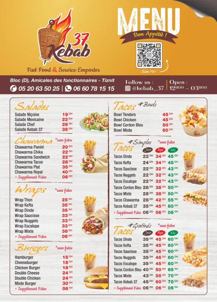 menu Kebab 37